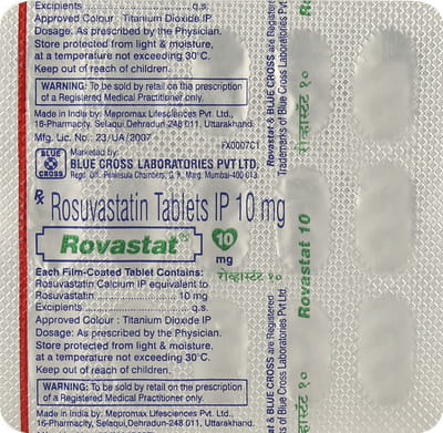 Rovastat 10mg Strip Of 15 Tablets