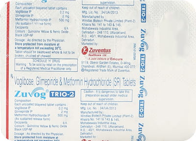 Zuvog Trio 2 Strip Of 10 Tablets