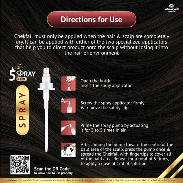 Chekfall 5% Alcohol Free Bottle Of 60ml Spray/Solution