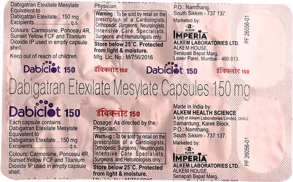 Dabiclot 150mg Strip Of 10 Capsules