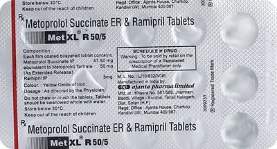 Met Xl R 50mg/5mg Strip Of 15 Tablets