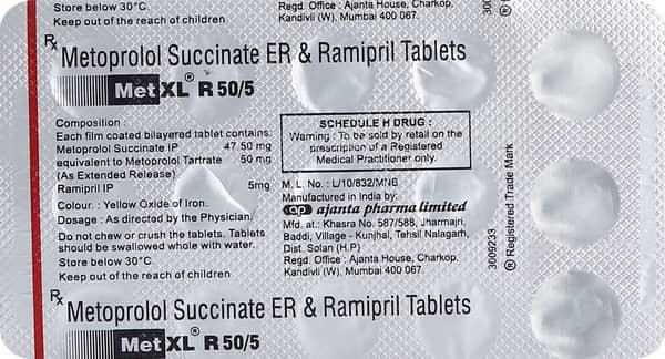 Met Xl R 50mg/5mg Strip Of 15 Tablets