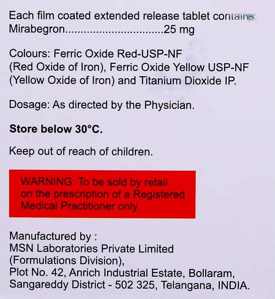 Mirakem 25mg Strip Of 10 Tablets