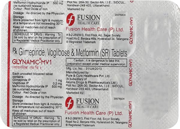Glynamic Mv1 Strip Of 10 Tablets