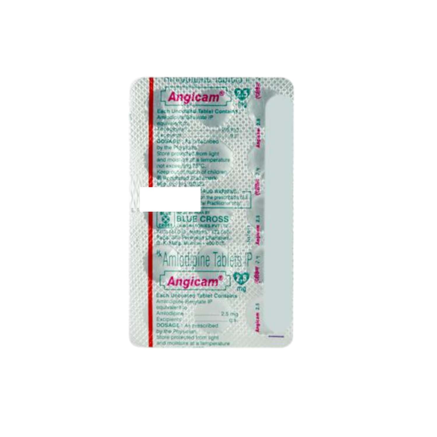 Angicam 2.5 MG Tablet (15): Uses, Side Effects, Price & Dosage | PharmEasy