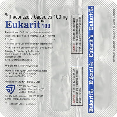 Eukarit 100mg Strip Of 4 Capsules