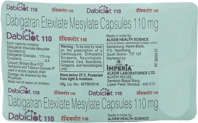 Dabiclot 110mg Strip Of 10 Capsules