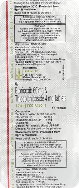 Dorfree Mr 4Mg Strip Of 10 Tablets