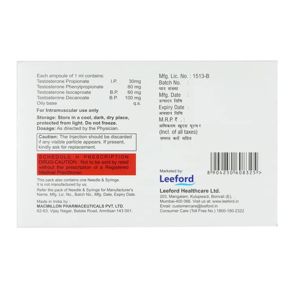Retesto 250Mg Ampoule Of 1Ml Injection