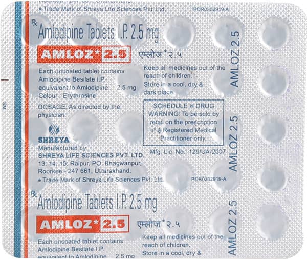 Amloz 2.5mg Strip Of 30 Tablets