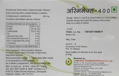 Asmymax 400mg Strip Of 10 Tablets