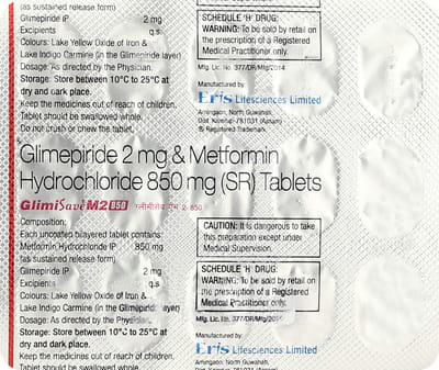 Glimisave M2 850mg Strip Of 15 Tablets