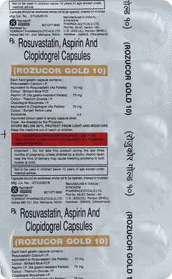 Rozucor Gold 10mg Strip Of 10 Capsules