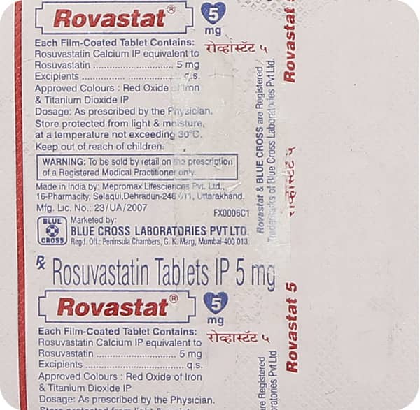 Rovastat 5mg Strip Of 15 Tablets
