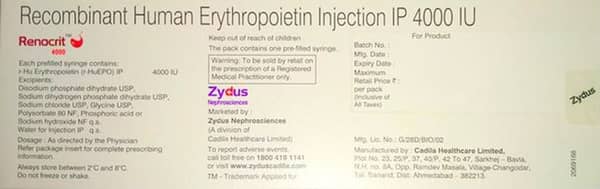 Renocrit 4000 Injection