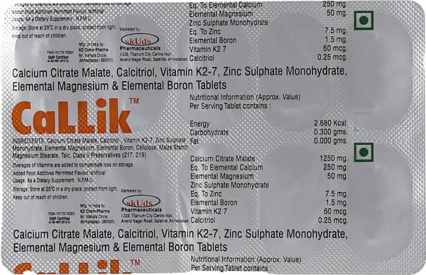 Callik Strip Of 10 Tablets