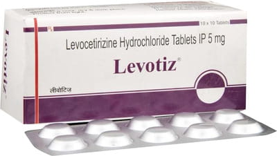 Levotiz 5mg Strip Of 10 Tablets