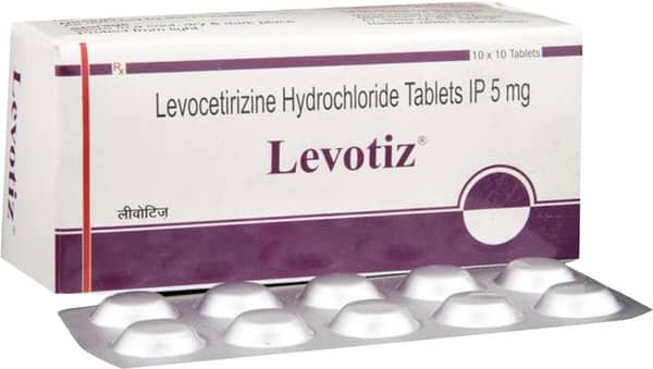 Levotiz 5mg Strip Of 10 Tablets