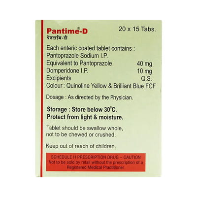 Pantime D Strip Of 15 Tablets