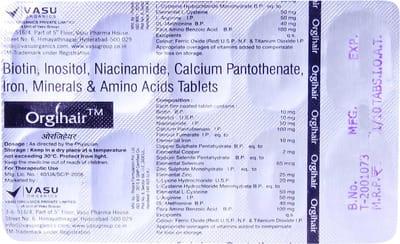 Orgihair Strip Of 10 Tablets