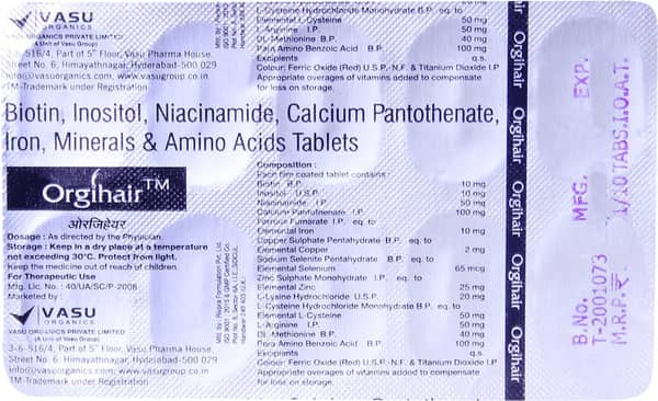 Orgihair Strip Of 10 Tablets