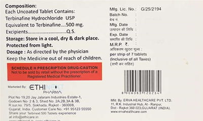 Terbinext 500mg Strip Of 7 Tablets