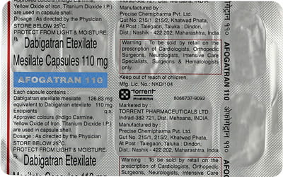 Afogatran 110mg Strip Of 10 Capsules