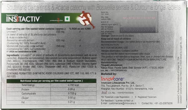 Ins3tactiv Strip Of 10 Tablets