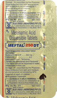 Meftal 250mg Dt Strip Of 10 Tablets