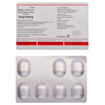 Xigduo Xr 10mg/1000mg Strip Of 7 Tablets