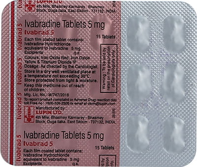 Ivabrad 5mg Strip Of 15 Tablets