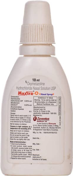 Maxtra O Bottle Of 10ml Nasal Spray