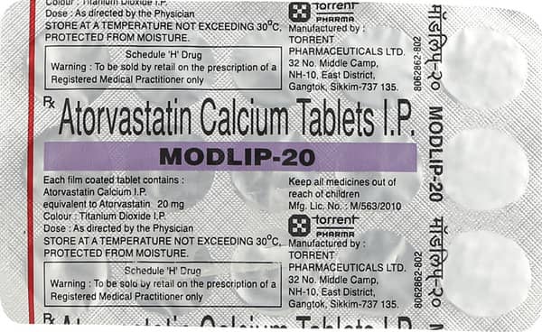 Modlip 20mg Strip Of 15 Tablets