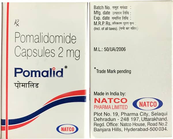 Pomalid 4mg Bottle Of 21 Capsules