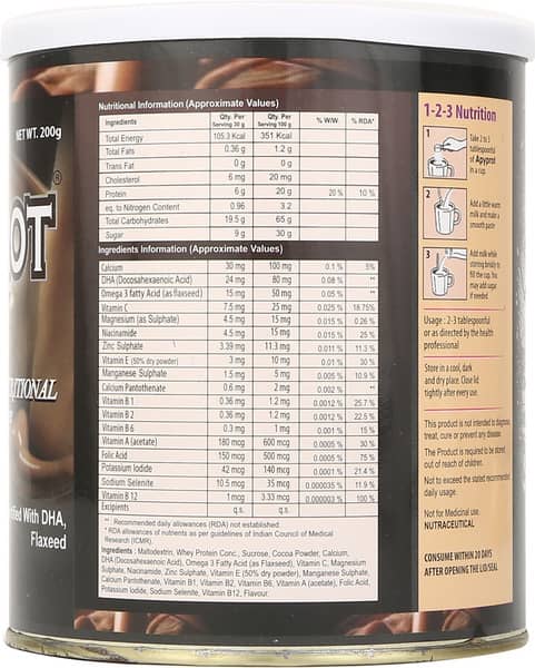 Apyprot Chocolate Flavour Tin Of 200gm Powder