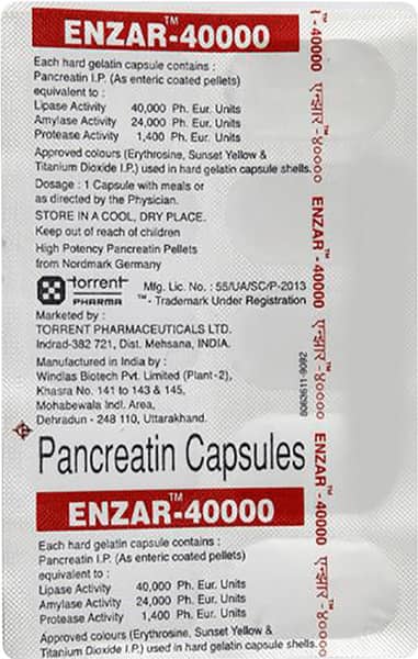 Enzar 40000 Strip Of 10 Capsules