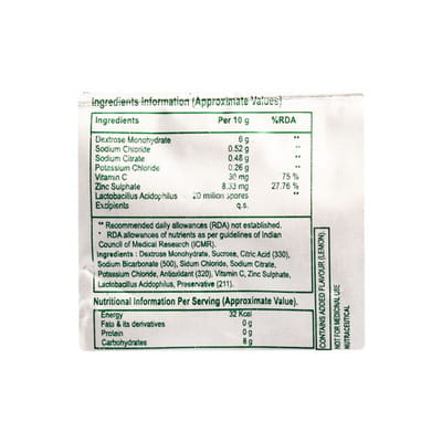 Lb Eco Lemon Flavour Sachet Of 10gm Powder