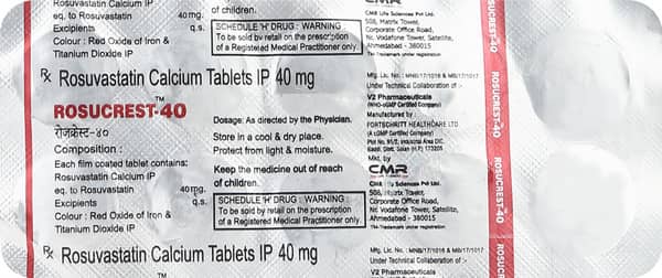 Rosucrest 40Mg Strip Of 10 Tablets
