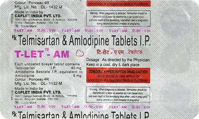 T Let Am Strip Of 15 Tablets