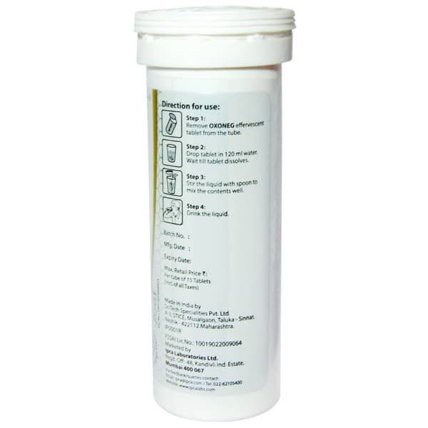 Oxoneg Orange Flavour Bottle Of 15 Effervescent Tablets