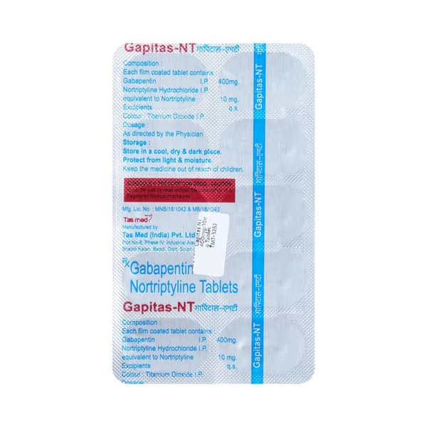 Gapitas Nt 400/10Mg Strip Of 10 Tablets