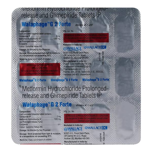 Walaphage G 2Mg Forte Strip Of 15 Tablets
