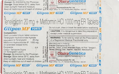 Glipon Mf Forte 20/1000 Mg Strip Of 10 Tablets