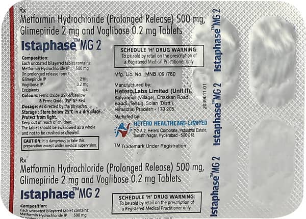 Istaphase Mg 2mg/500mg/0.2mg Strip Of 10 Tablets
