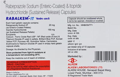 Rabalkem It 20/150 Mg Strip Of 10 Capsules