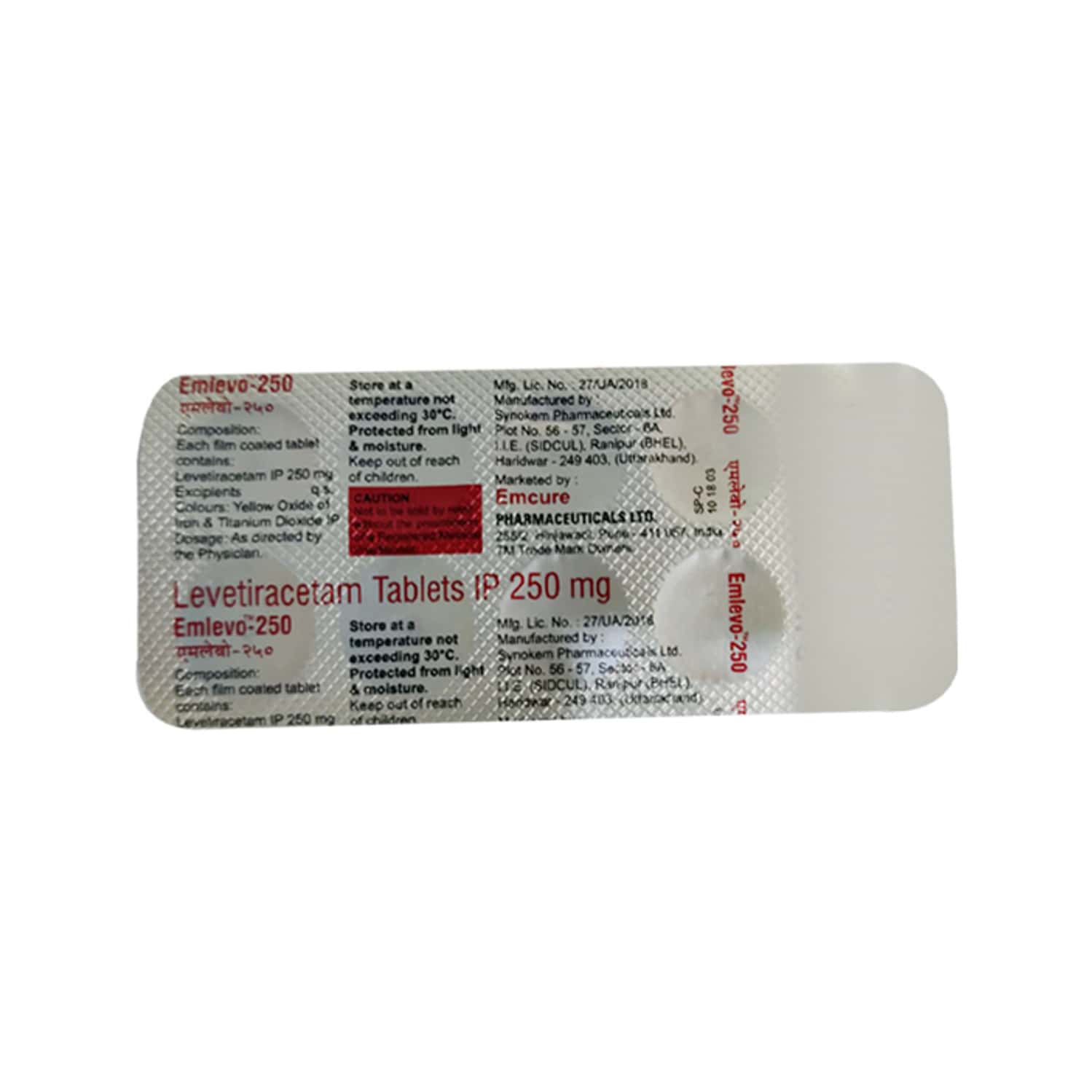 emlevo 250 mg tablets