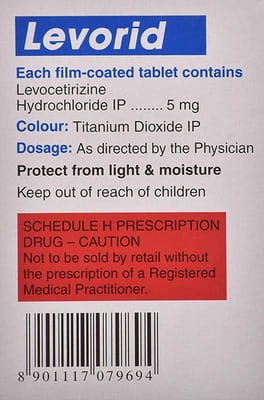 Levorid 5mg Strip Of 10 Tablets