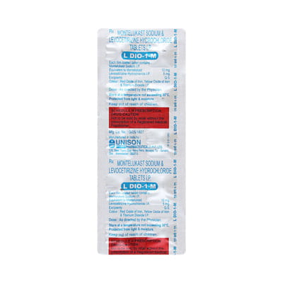 Ldio 1 M 10/5 Mg Strip Of 10 Tablets