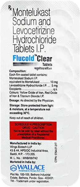 Flucold Clear 10/5 Mg Tablet 10