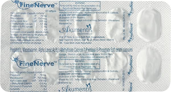 Fine Nerve 75/750Mcg Strip Of 10 Capsules